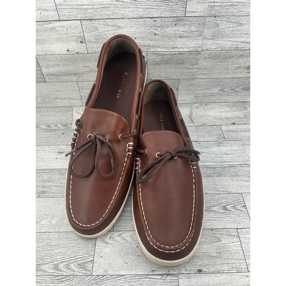 Cole Haan Men Brown Leather Boat Shoes Loafers C22114‎ Size 12M